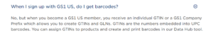 gs1 does not provide barcodes